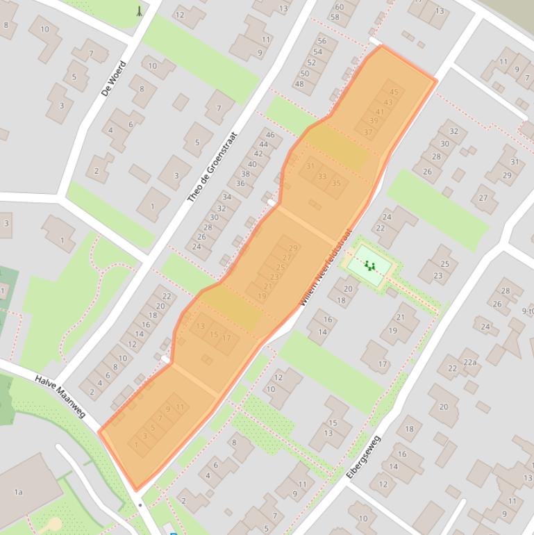 Kaart van postcodegebied 7141GE.