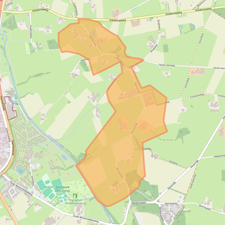 Kaart van postcodegebied 7141HB.