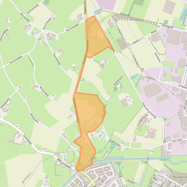 Kaart van postcodegebied 7141JC.