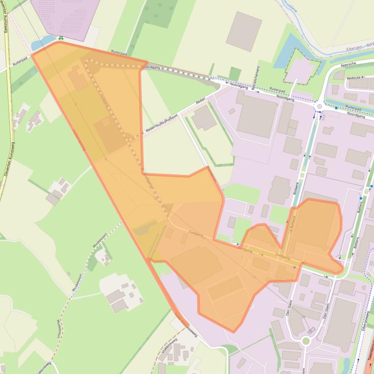 Kaart van postcodegebied 7141JK.