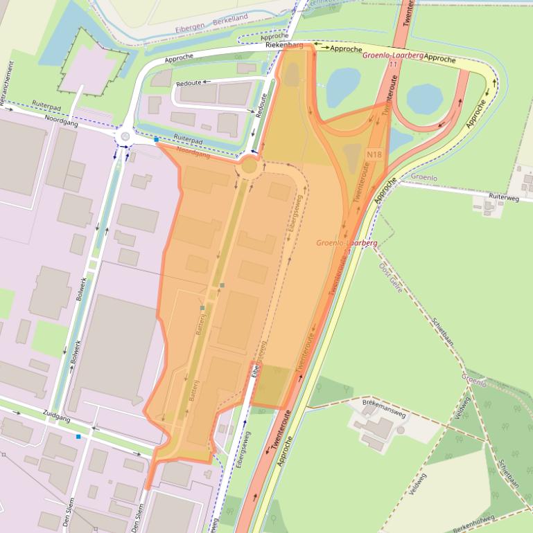 Kaart van postcodegebied 7141JL.