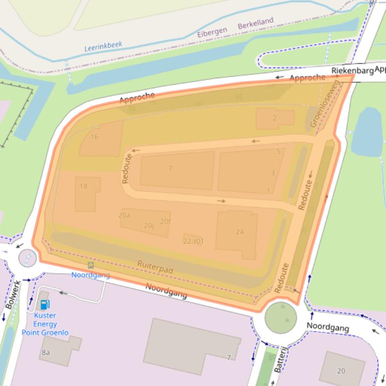 Kaart van postcodegebied 7141JW.