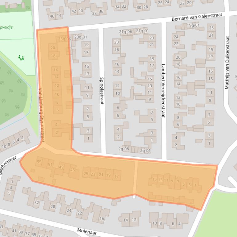Kaart van postcodegebied 7141KX.