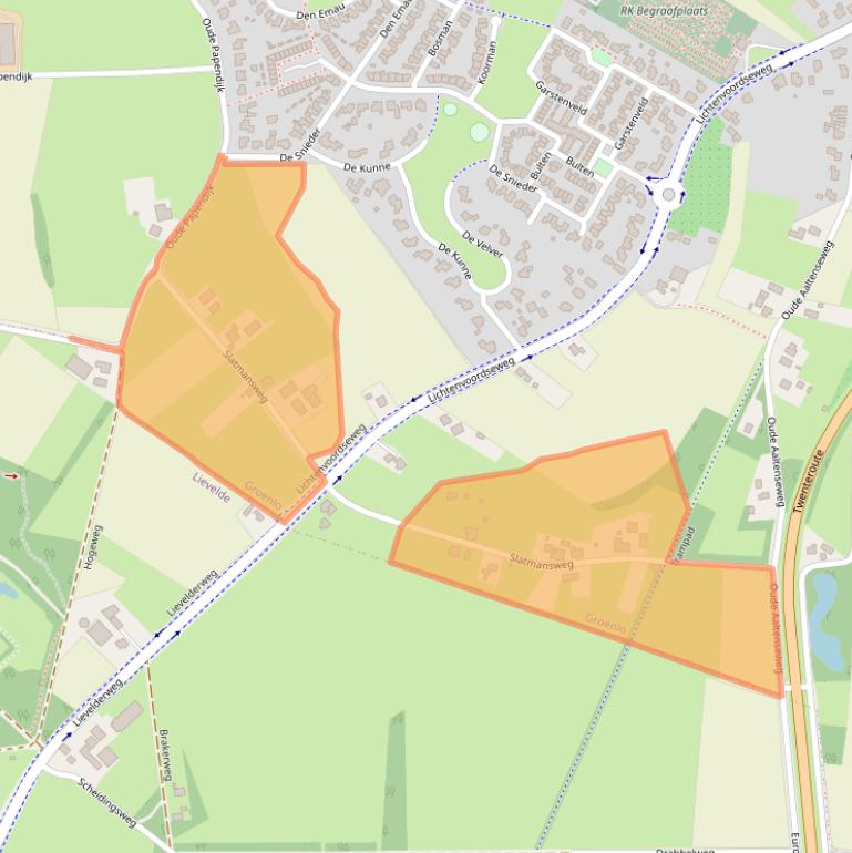 Kaart van postcodegebied 7141LD.