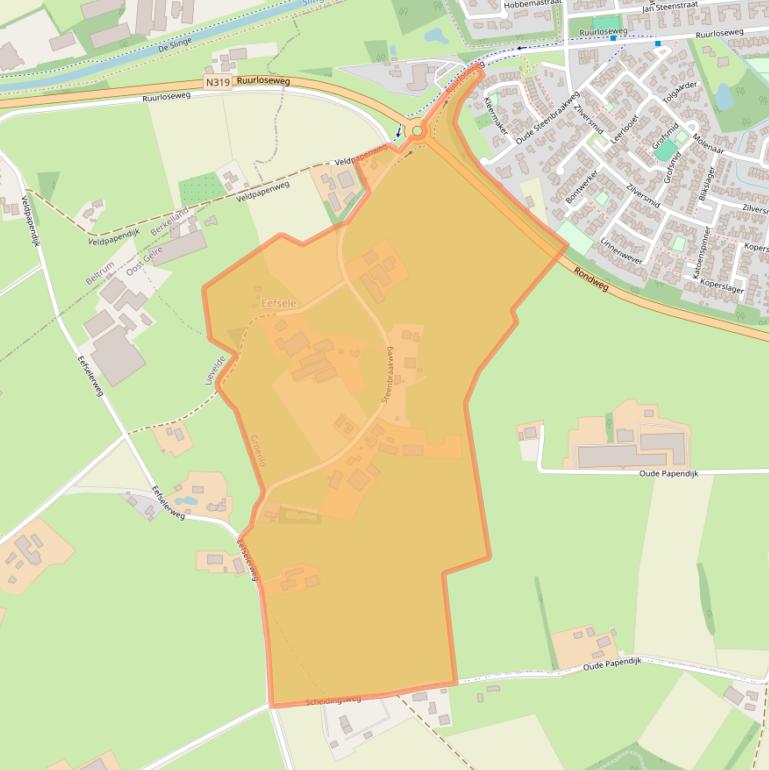 Kaart van postcodegebied 7141LH.