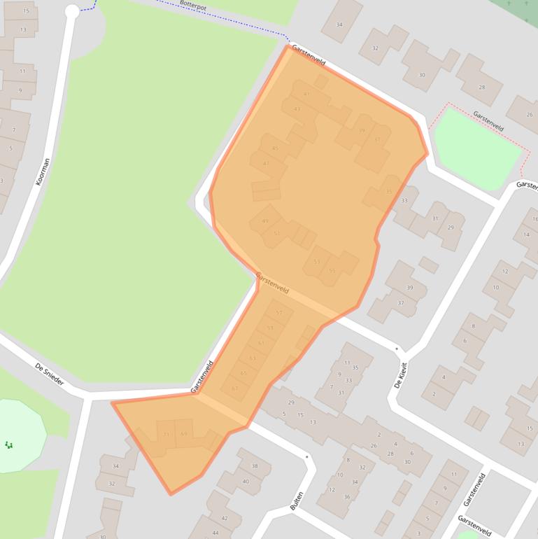 Kaart van postcodegebied 7141NE.