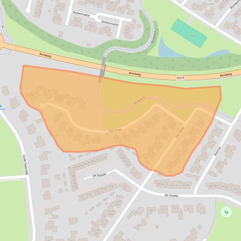Kaart van postcodegebied 7141NS.