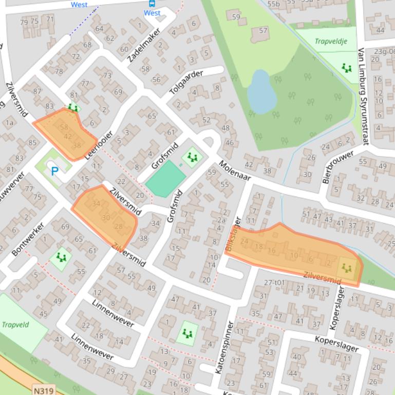 Kaart van postcodegebied 7141PJ.