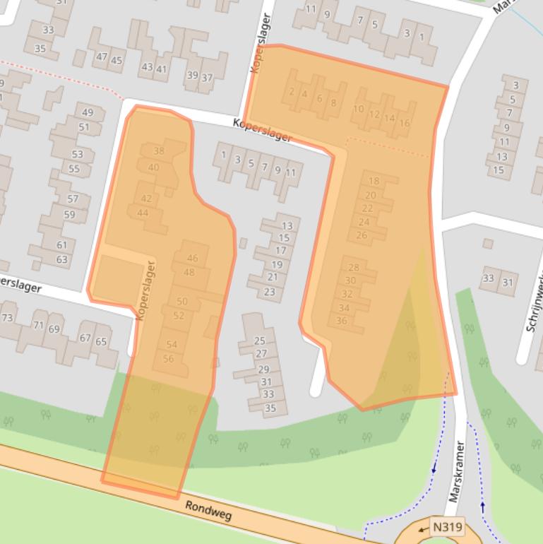 Kaart van postcodegebied 7141PM.