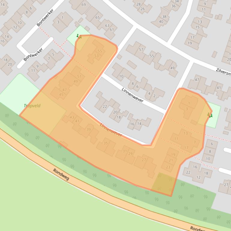 Kaart van postcodegebied 7141RA.