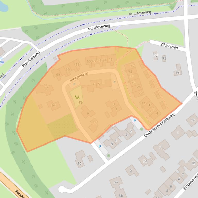 Kaart van postcodegebied 7141RE.