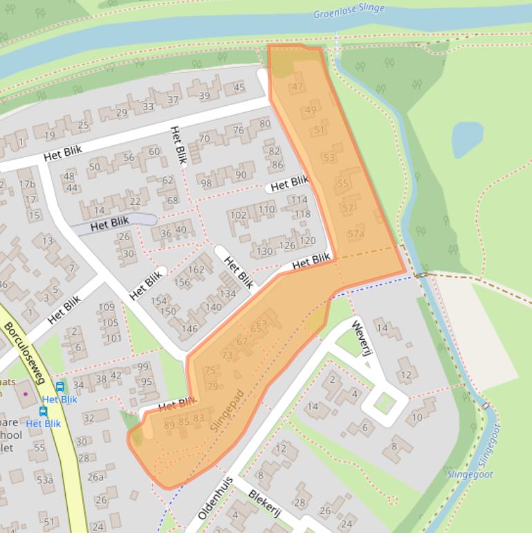 Kaart van postcodegebied 7141TG.