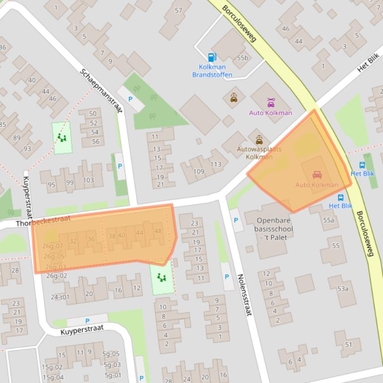 Kaart van postcodegebied 7141TX.