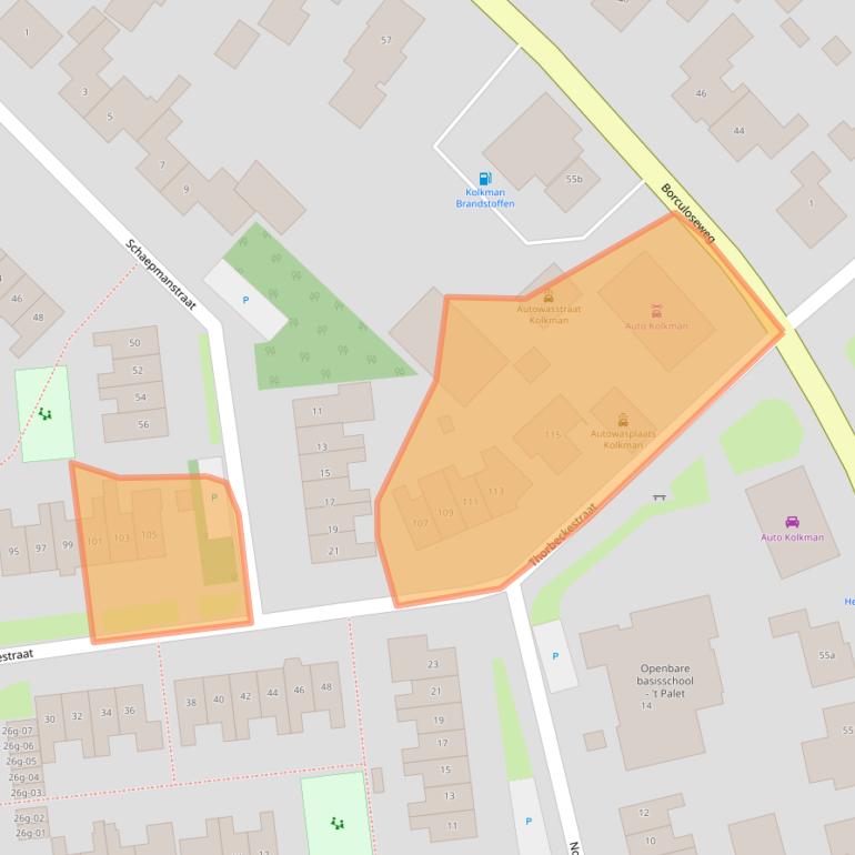 Kaart van postcodegebied 7141TZ.