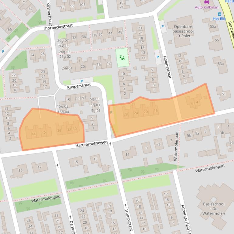 Kaart van postcodegebied 7141VD.