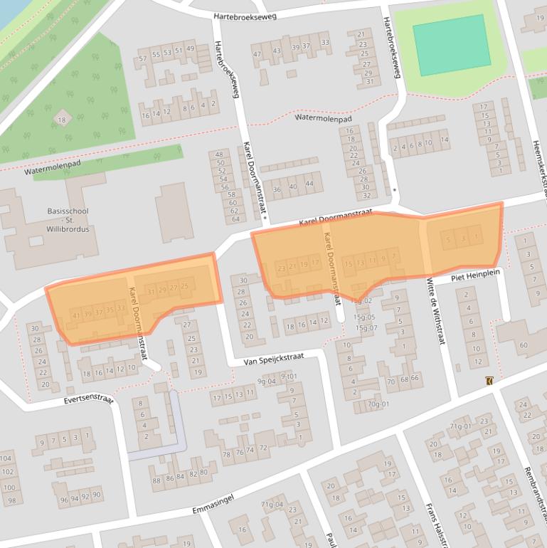 Kaart van postcodegebied 7141WE.