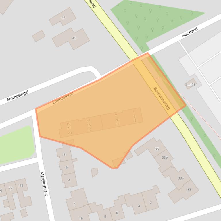 Kaart van postcodegebied 7141WJ.