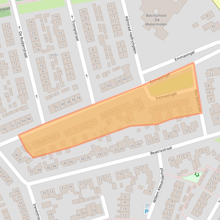 Kaart van postcodegebied 7141WK.