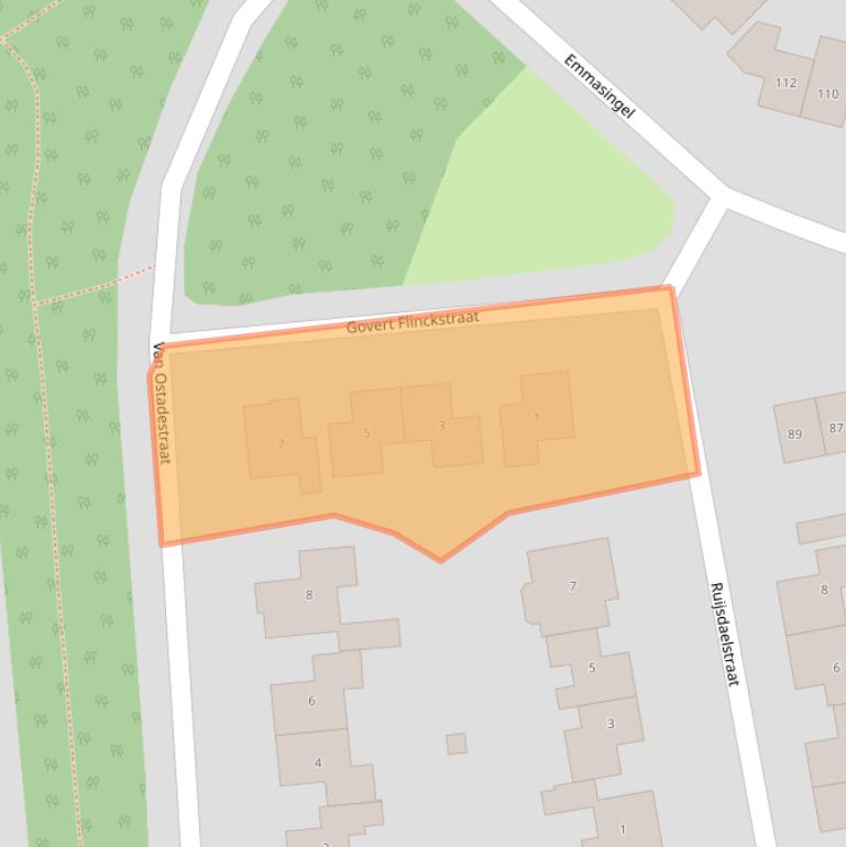 Kaart van postcodegebied 7141XB.