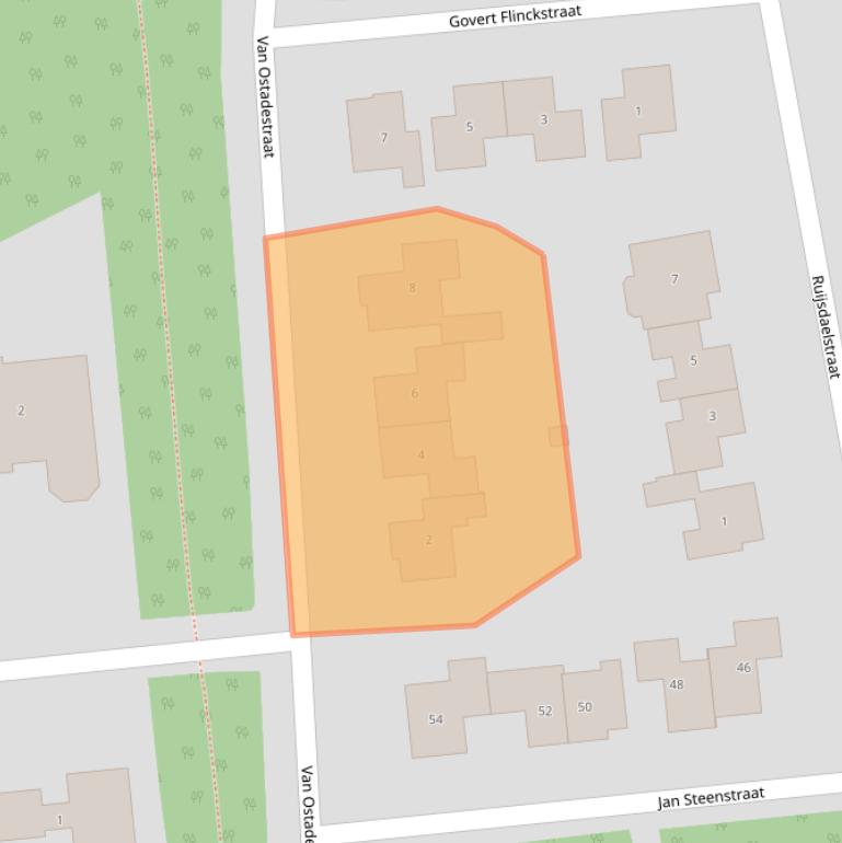 Kaart van postcodegebied 7141XE.