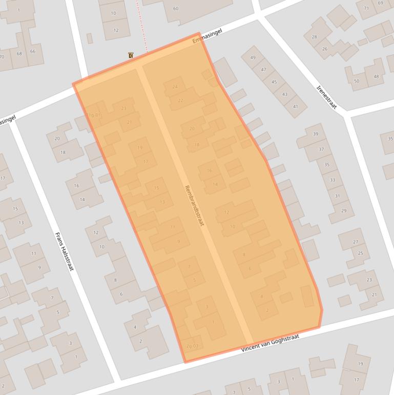Kaart van postcodegebied 7141XN.