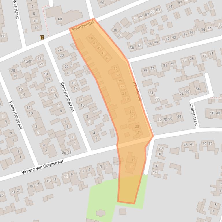 Kaart van postcodegebied 7141XR.