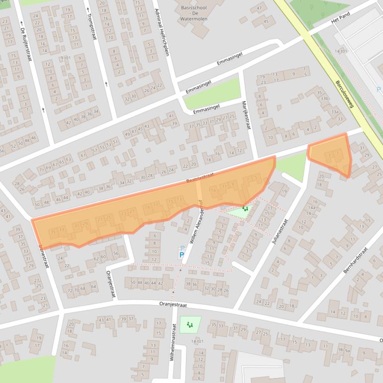 Kaart van postcodegebied 7141XV.