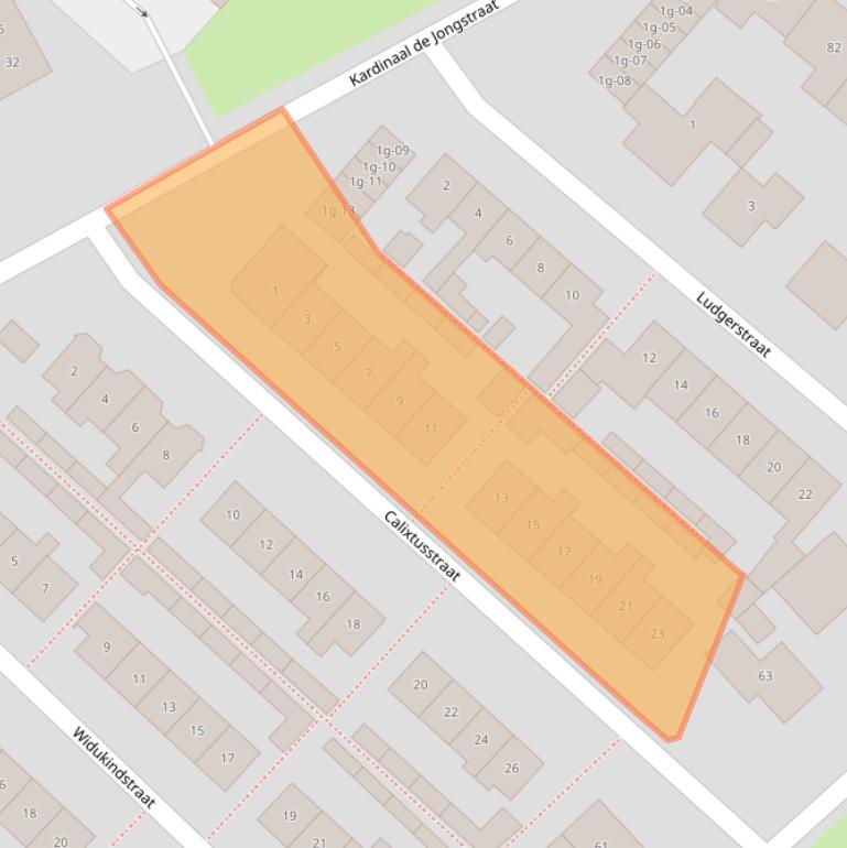 Kaart van postcodegebied 7141ZJ.