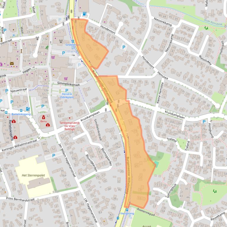 Kaart van postcodegebied 7151AA.