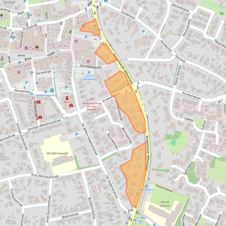 Kaart van postcodegebied 7151AB.