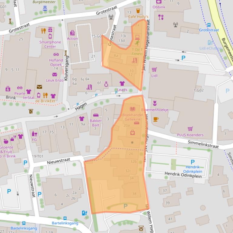 Kaart van postcodegebied 7151AG.