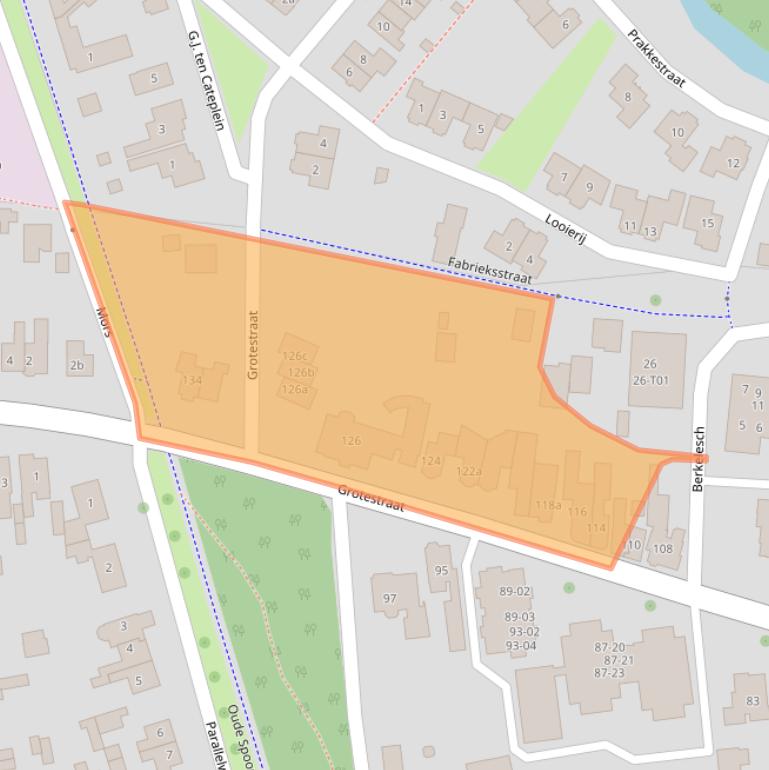 Kaart van postcodegebied 7151BG.