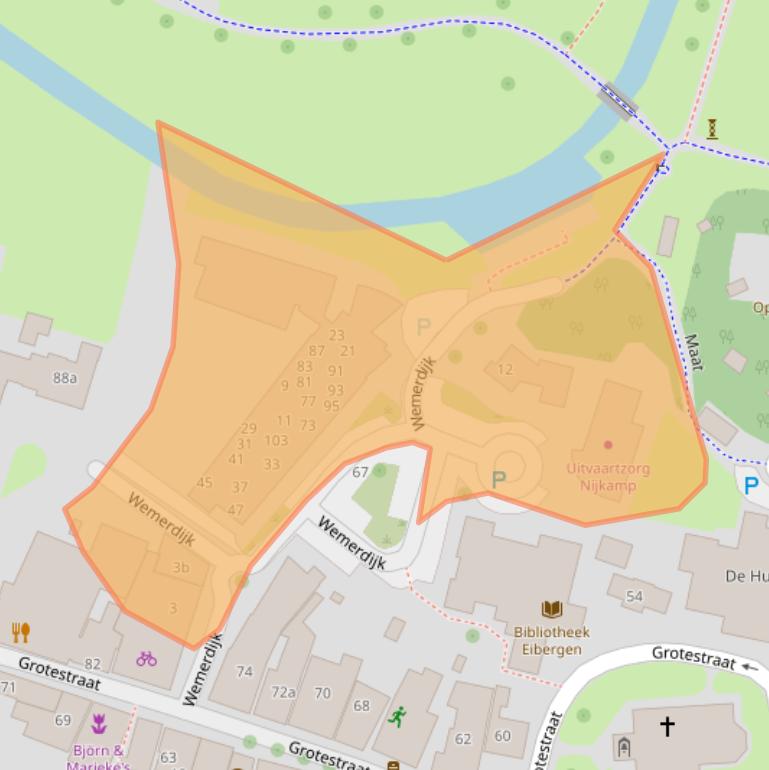 Kaart van postcodegebied 7151BH.