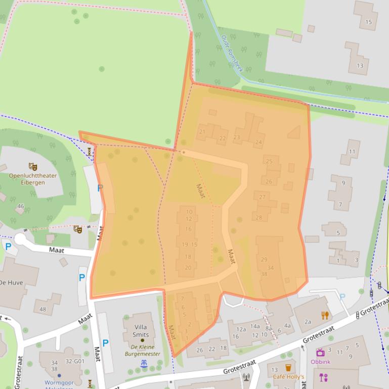 Kaart van postcodegebied 7151BJ.