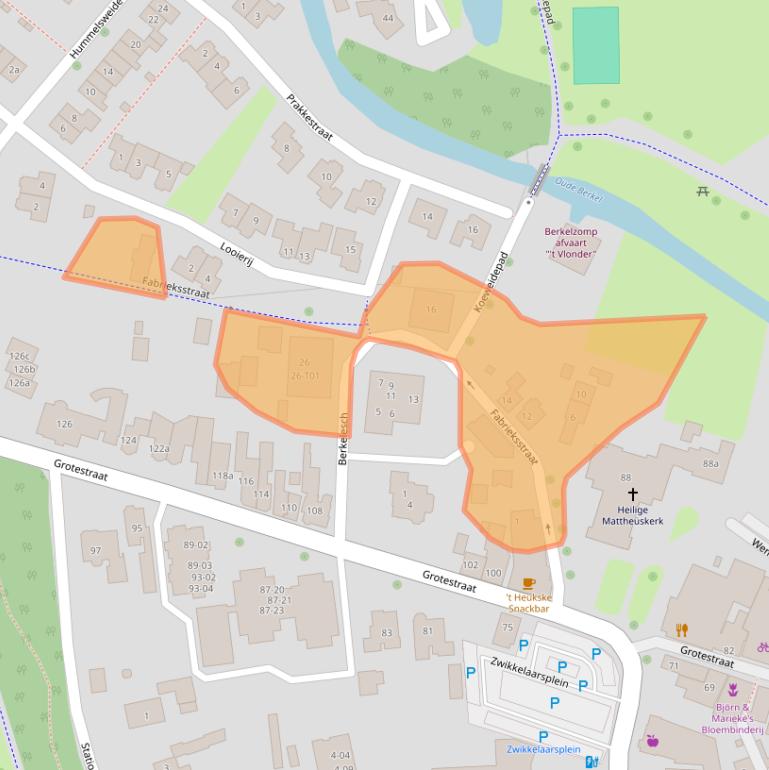 Kaart van postcodegebied 7151BM.