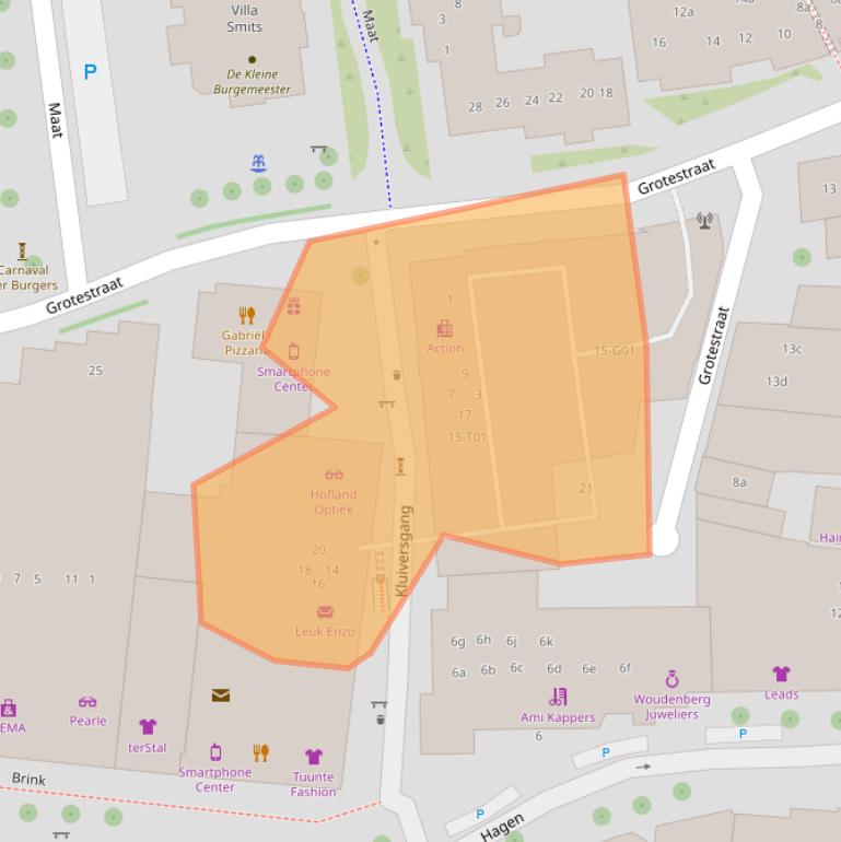 Kaart van postcodegebied 7151CB.