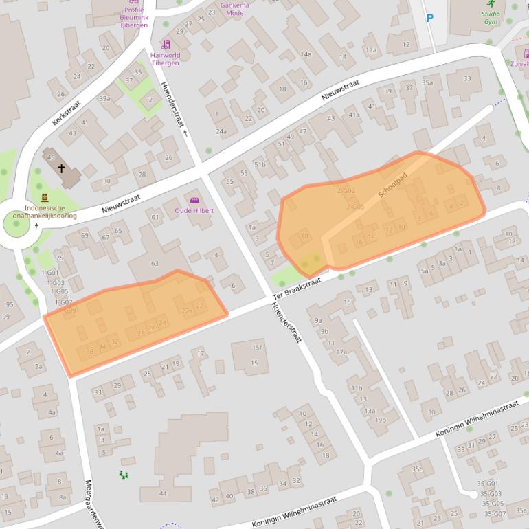 Kaart van postcodegebied 7151CL.