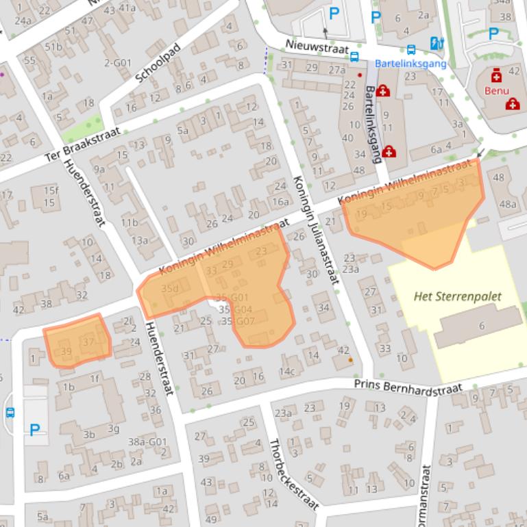 Kaart van postcodegebied 7151CN.