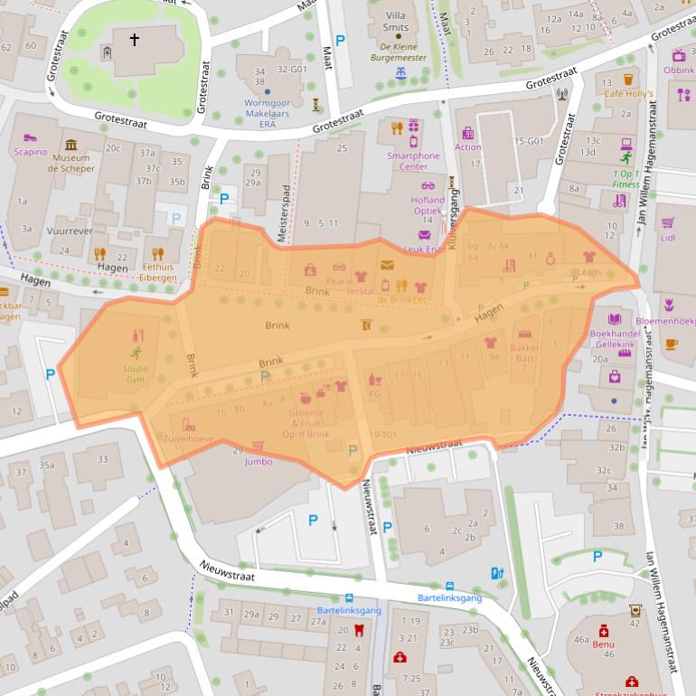 Kaart van postcodegebied 7151CR.