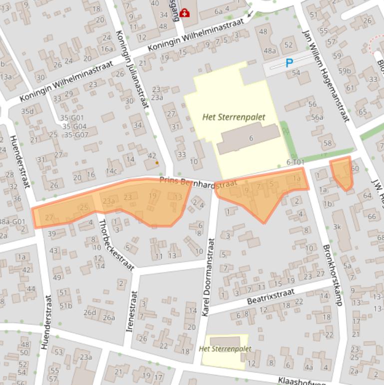 Kaart van postcodegebied 7151DE.