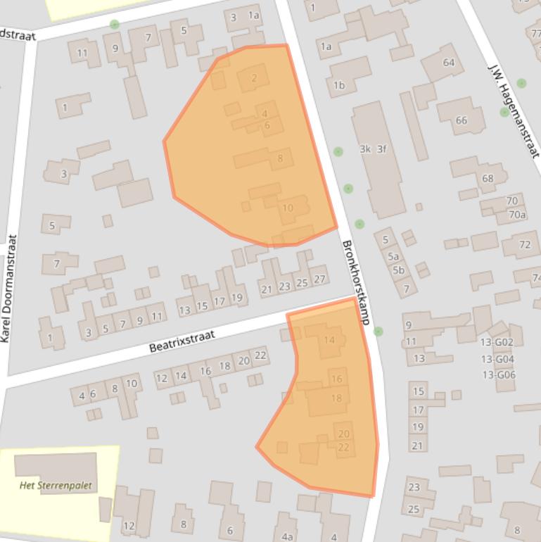 Kaart van postcodegebied 7151DJ.