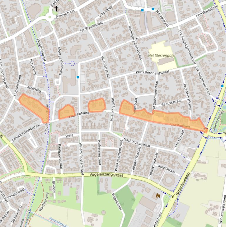 Kaart van postcodegebied 7151DT.