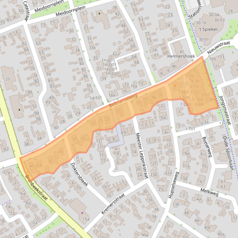 Kaart van postcodegebied 7151ET.