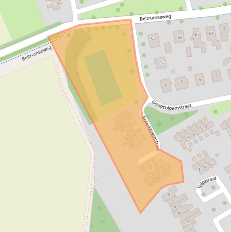 Kaart van postcodegebied 7151GA.