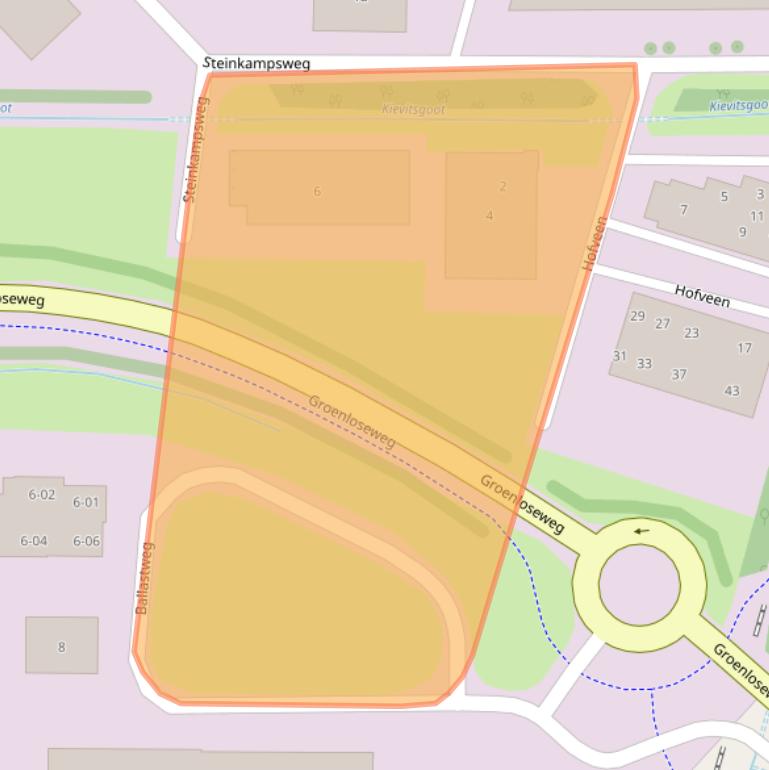 Kaart van postcodegebied 7151JD.