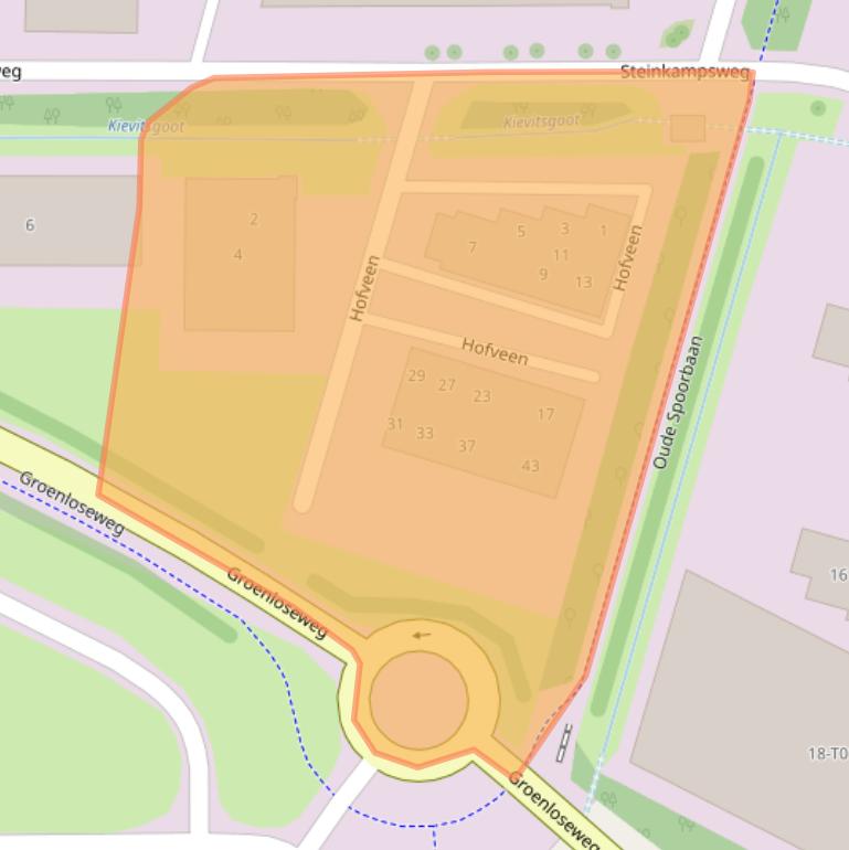 Kaart van postcodegebied 7151JE.