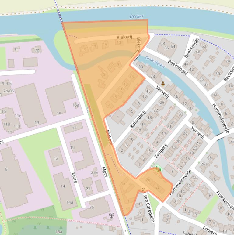 Kaart van postcodegebied 7151KB.