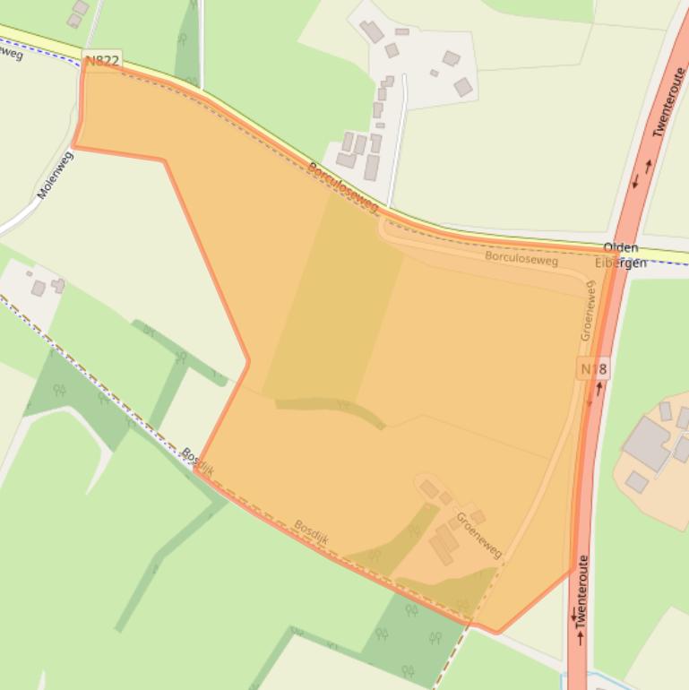 Kaart van postcodegebied 7151NC.