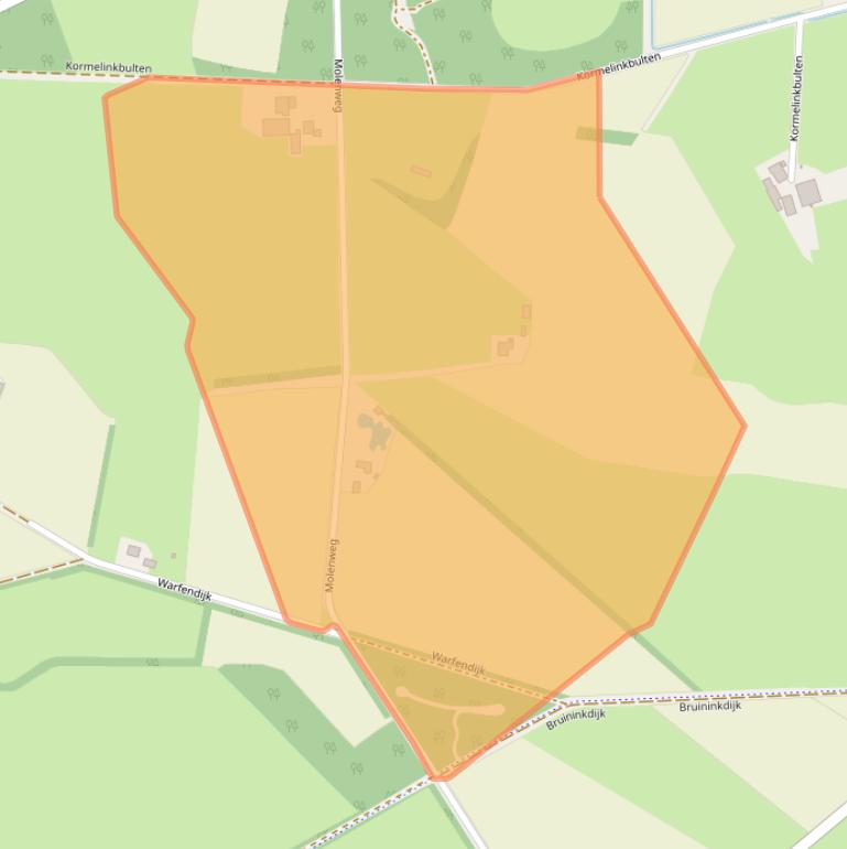 Kaart van postcodegebied 7151NL.