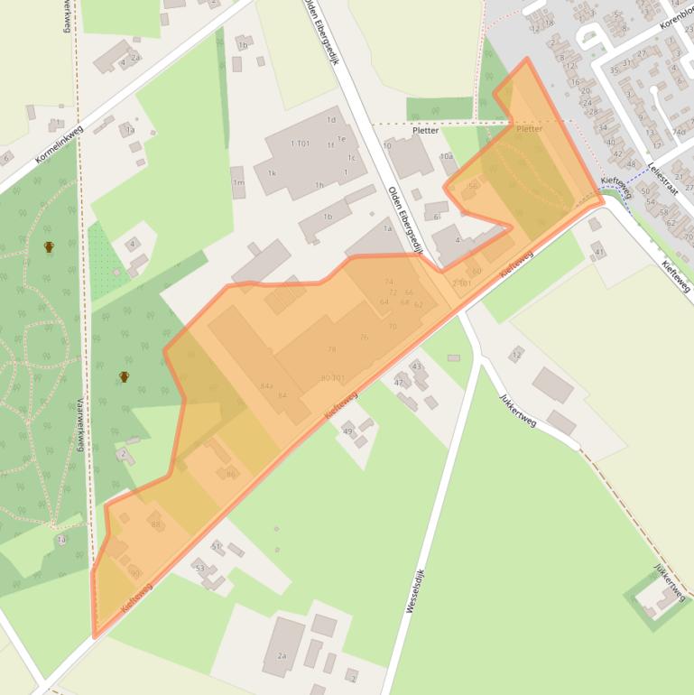 Kaart van postcodegebied 7151NS.